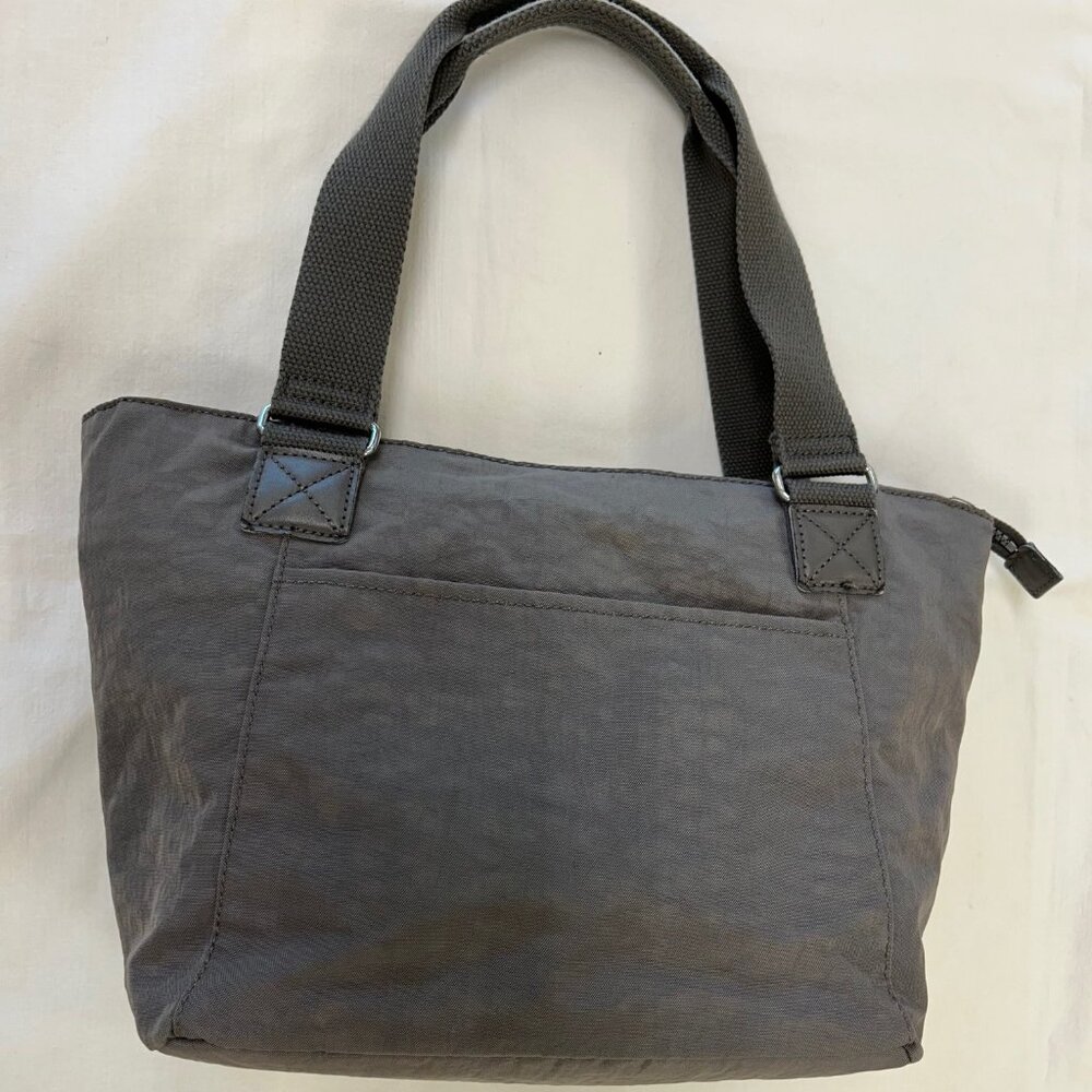 Kipling Gray Tote Bag – Style TM5251-076 – Polka Dot Lining - Picture 4 of 15